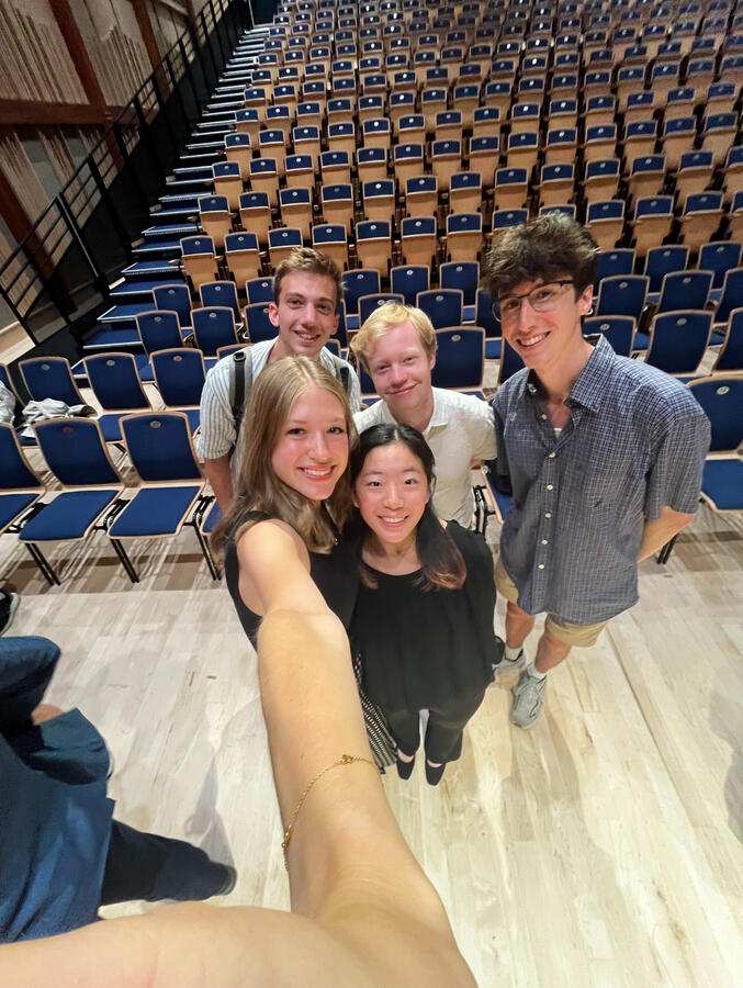 (Top Row from Left to Right) Myself, Calder Sprinkle, Judson Whitney (Bottom Row) Anne Herring, Natalie Su at the Brevard Music Center New Songs Concert 2025