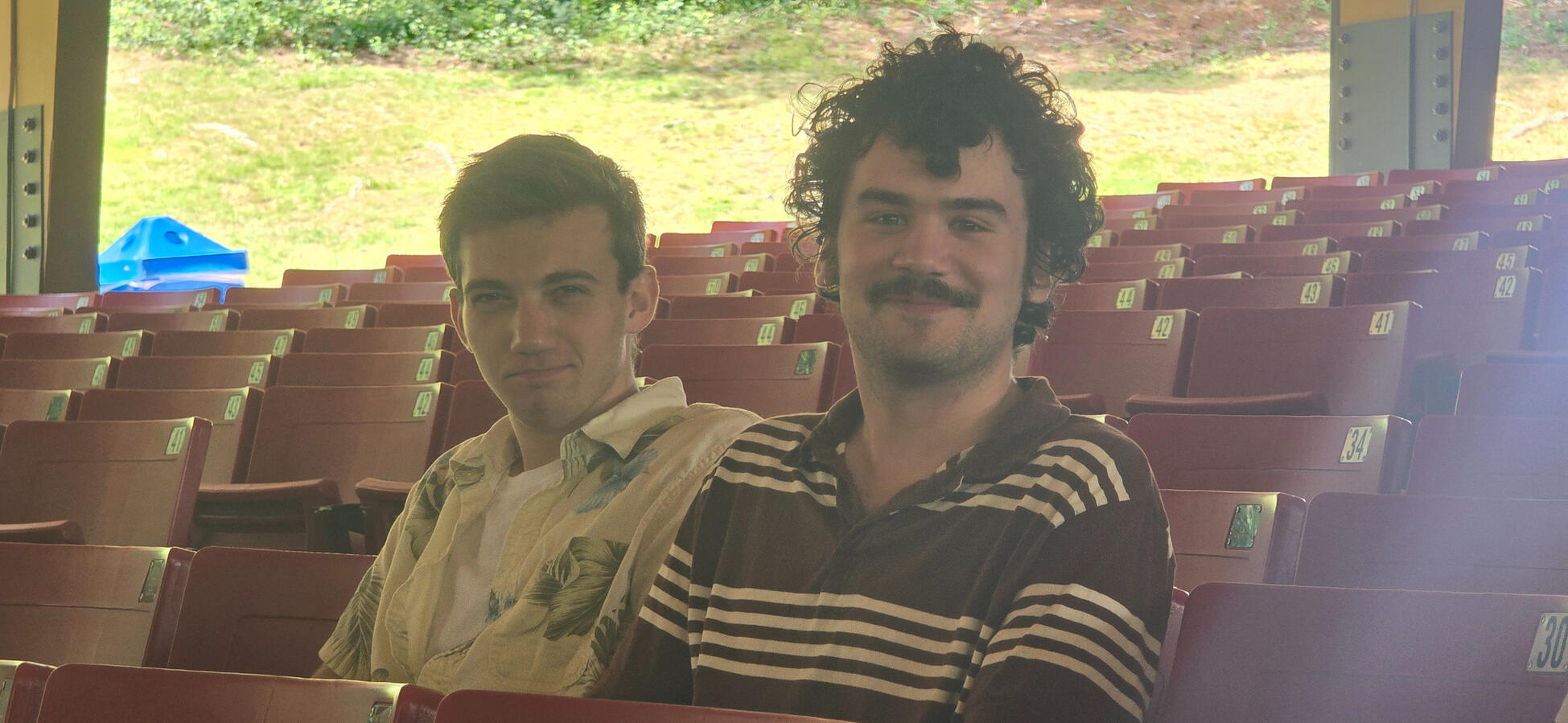 Composer Charlie Kreidler and me at an orchestra reading session at the Brevard Music Center Summer Institute 2025